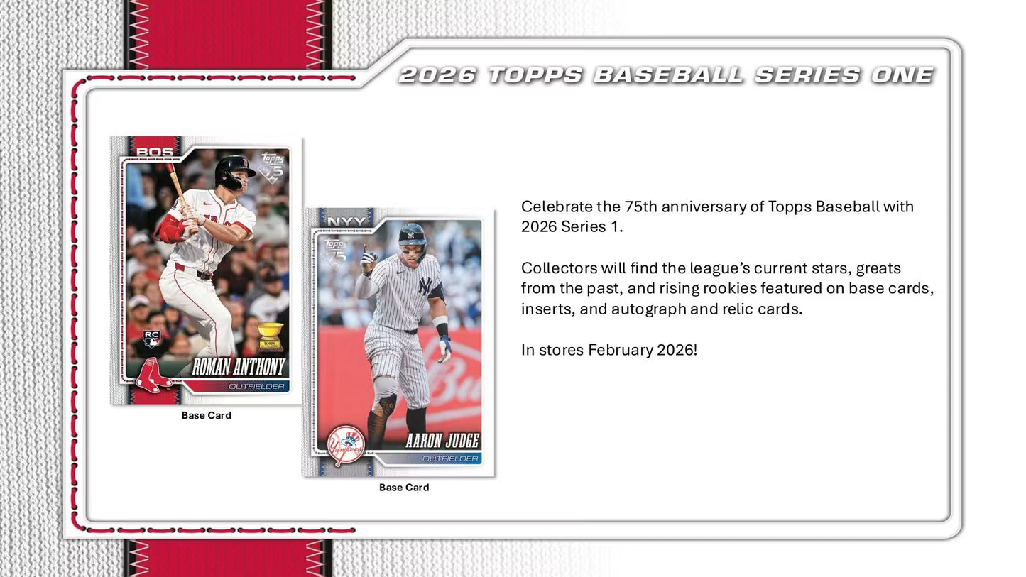 2026  MLB Topps Series 1 Baseball Blaster Box