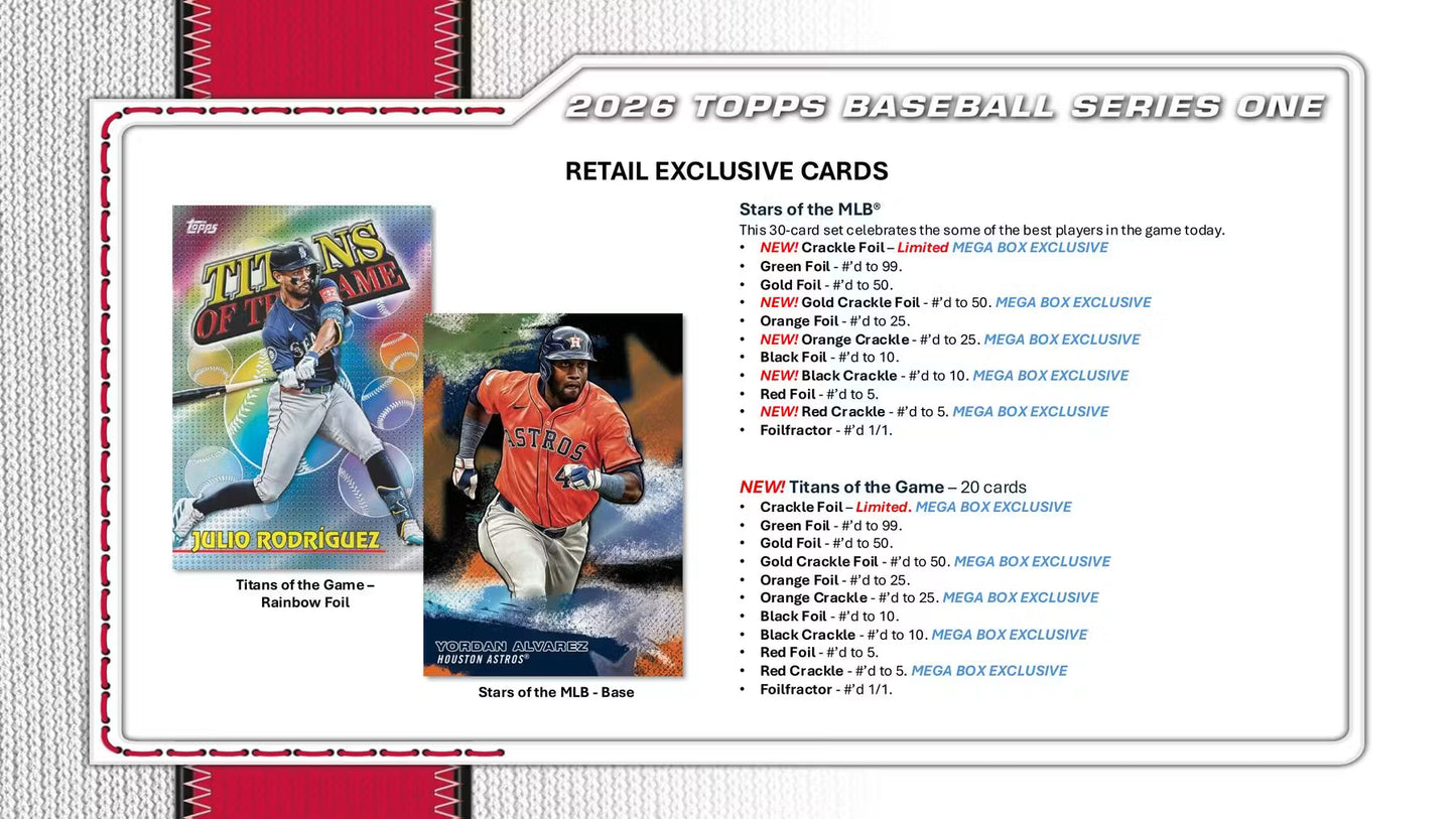 2026  MLB Topps Series 1 Baseball Blaster Box