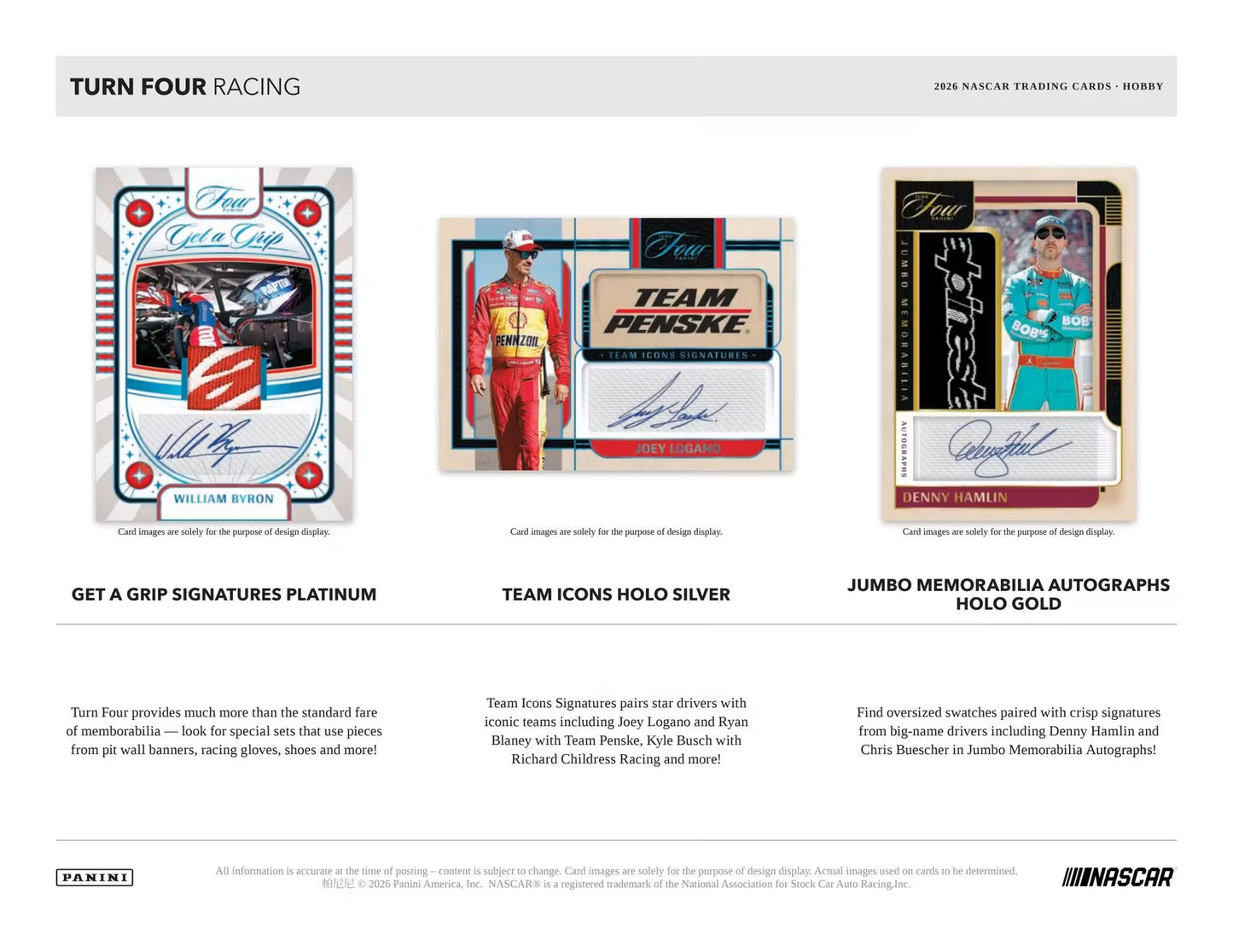 2026 NASCAR Panini Turn Four Racing Hobby Box
