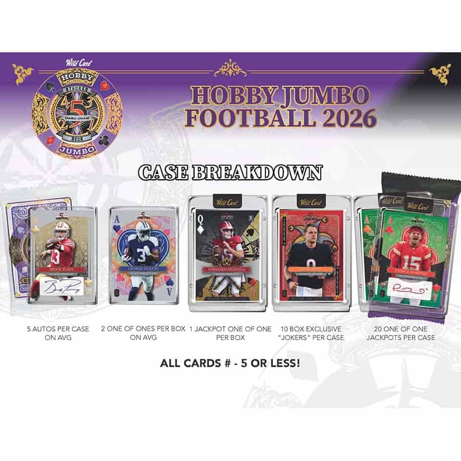 2026 Wild Card 5 Card Draw Stacked Deck Hobby Jumbo