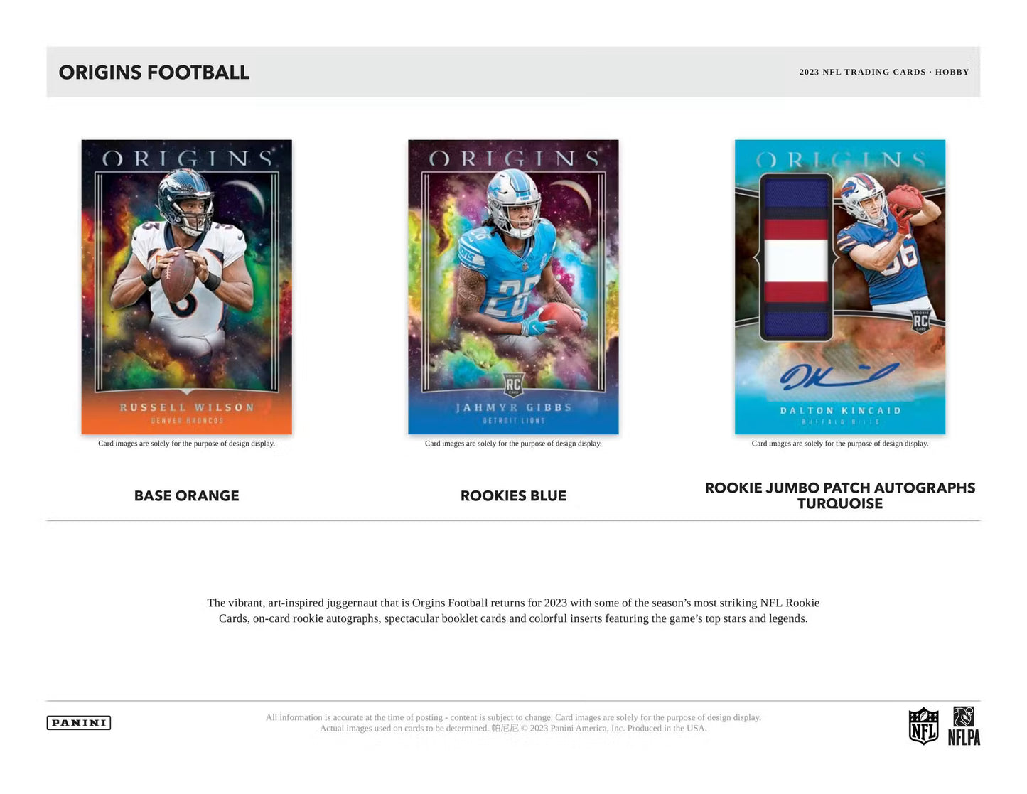 2023 NFL Panini Origins Football Hobby Box