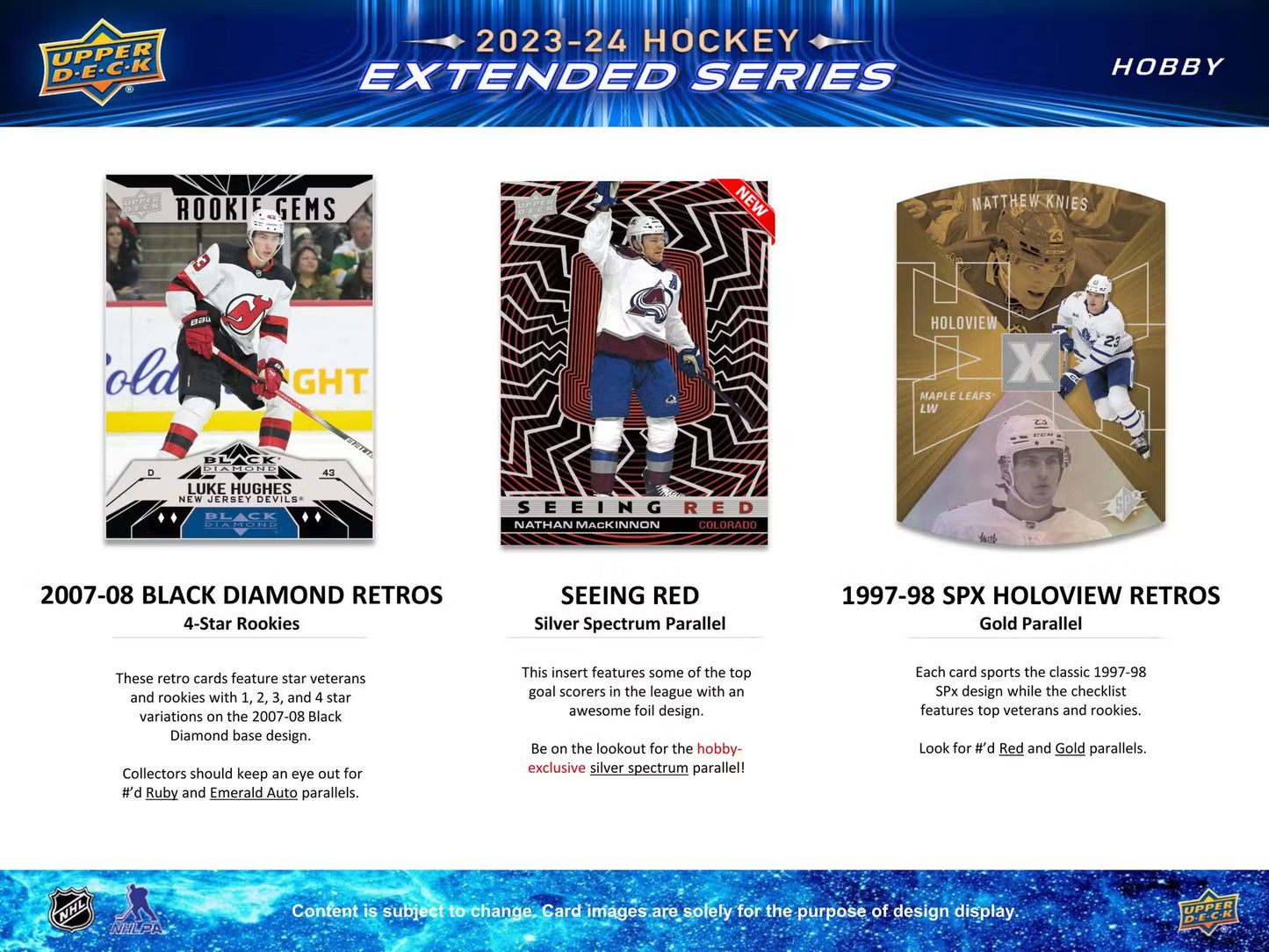 2023-24 NHL Hockey Upper Deck Extended Series Hobby Box