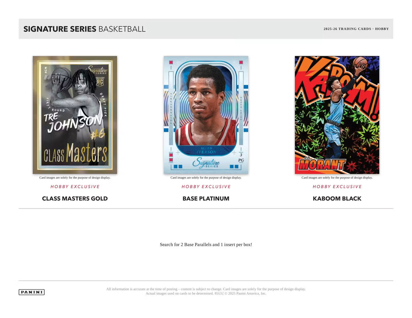 2025-26 NBA Panini Signature Series Basketball Hobby Box