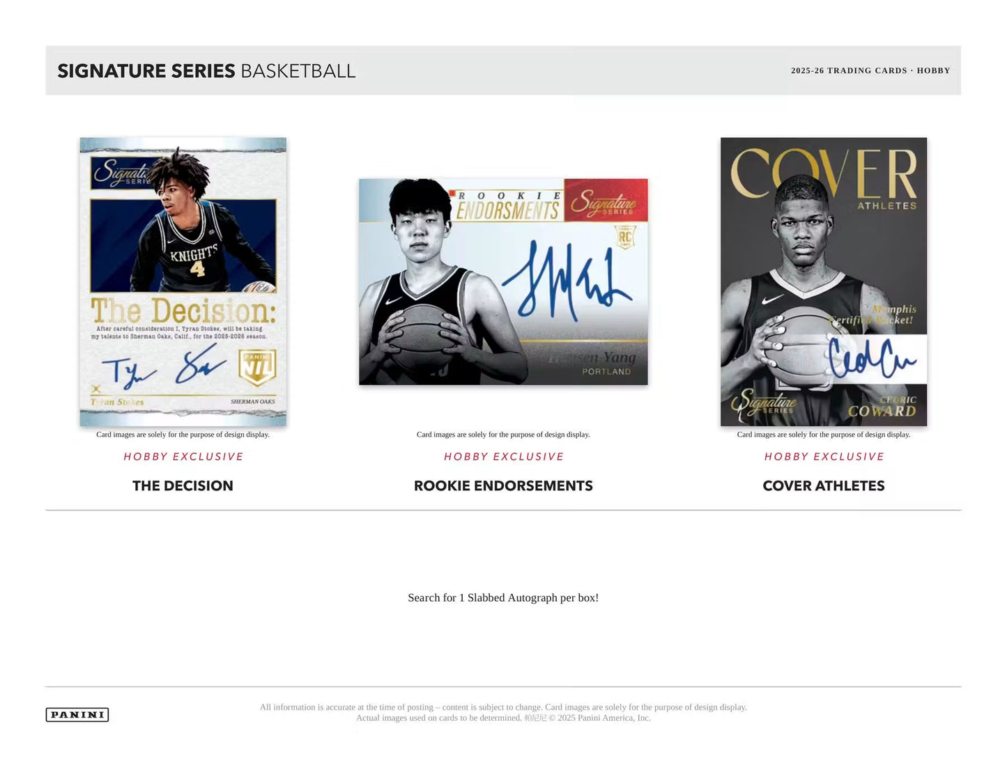 2025-26 NBA Panini Signature Series Basketball Hobby Box