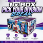 PYD #2 - 1 x 2025 Donruss Retail NFL Box - Pick Your Division - 7-13-2026