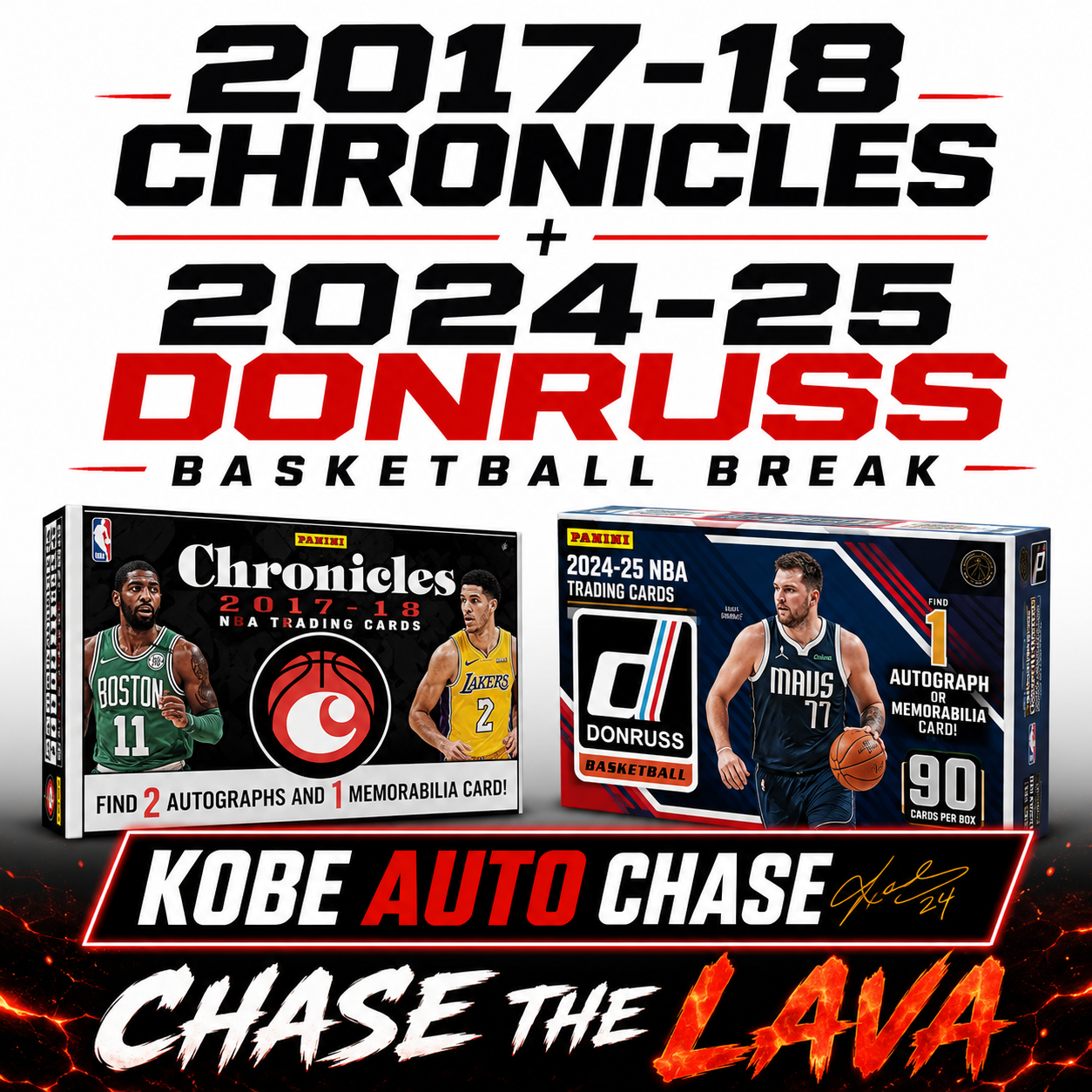 2 x NBA Hobby Box Pick Your Team - 1 x 2017-18 Chronicles + 1 x 2024-25 Donruss