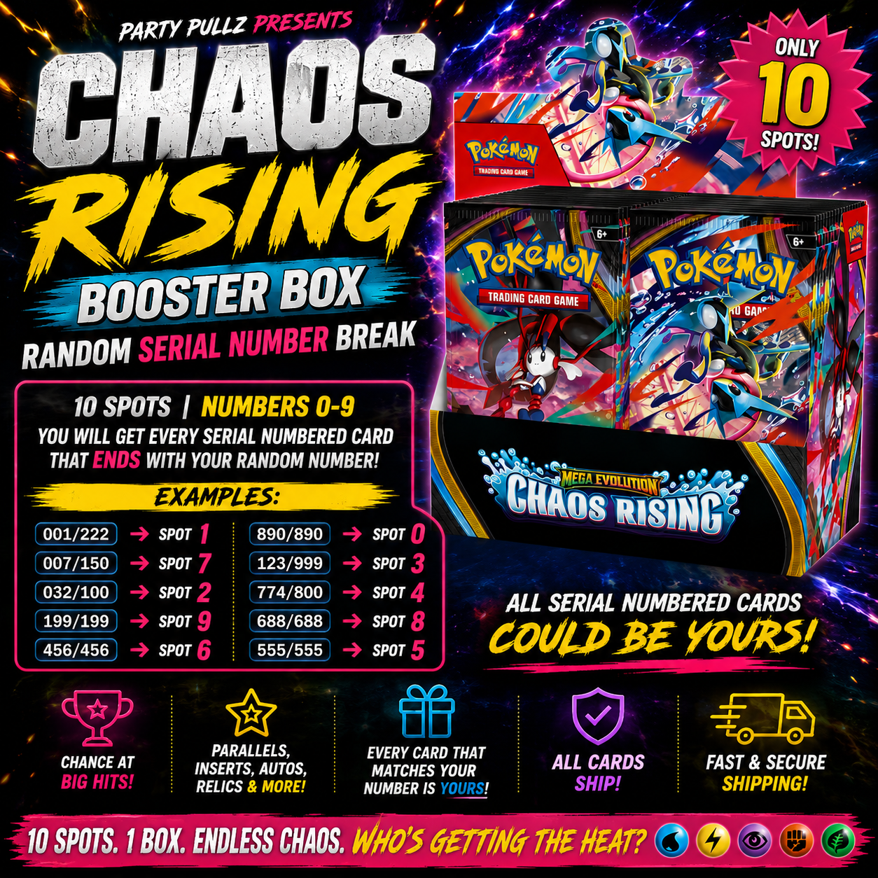 1 x Chaos Rising Booster Box - RANDOM Serial Number Break