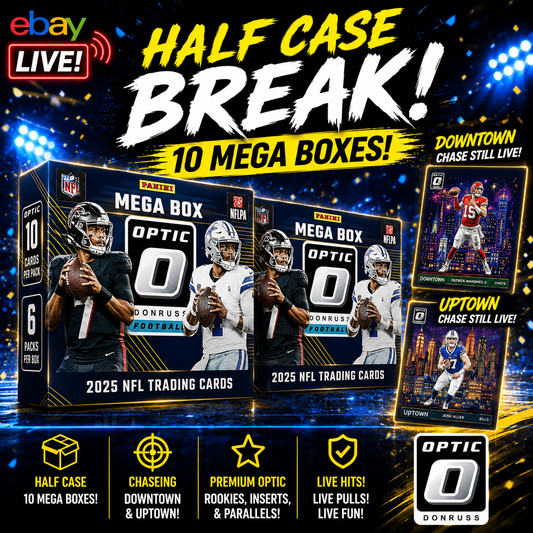 BREAK #2 - 1/2 case Break (10 Boxes) x 2025 NFL Optic Mega Boxes PYT (Pick Your Team) 6-3-2026