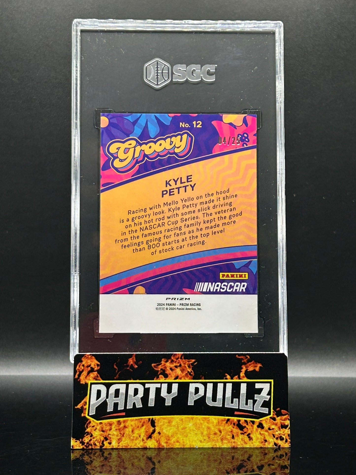 2024 Panini Prizm Kyle Petty Groovy Mojo Prizm #12 /25 – SGC 10 Gem Mint - POP 1
