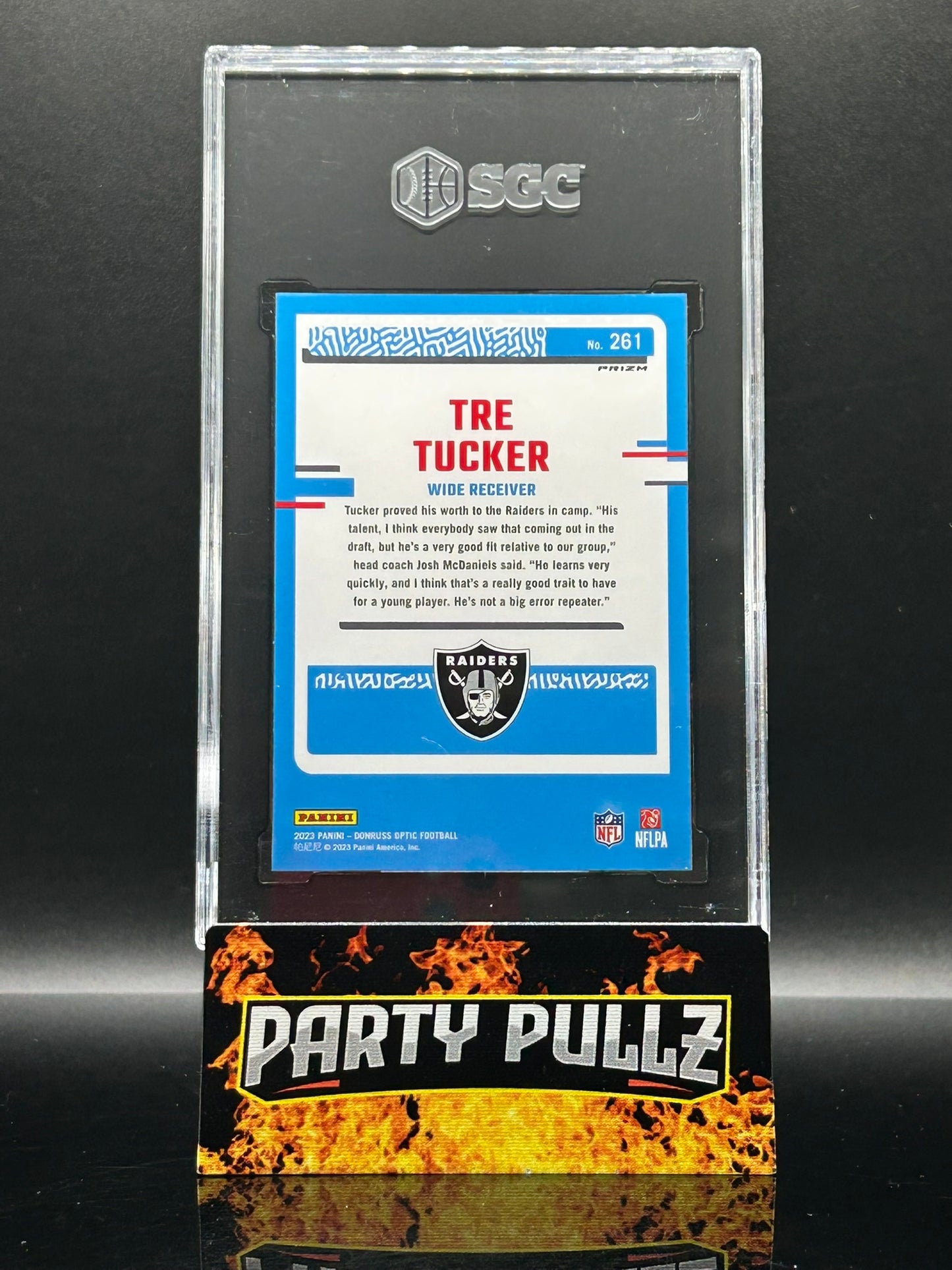 2023 Donruss Optic #261 Tre Tucker Rated Rookie Holo Prizm SGC 9.5