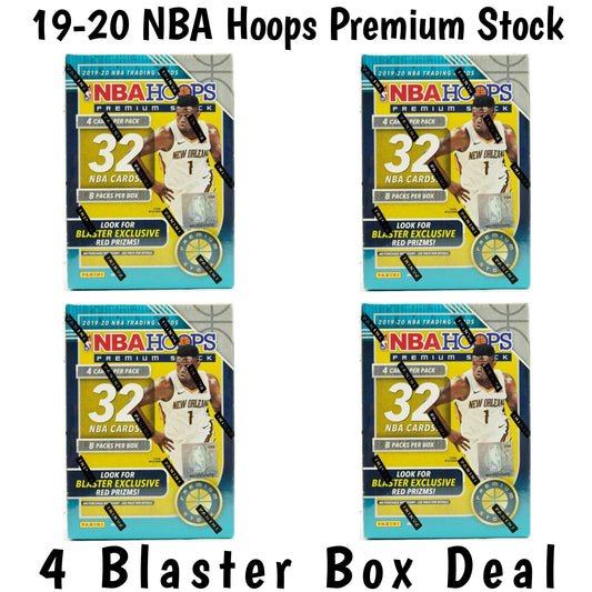 2019-20 NBA Hoops Premium Stock 4 Blaster Box Deal
