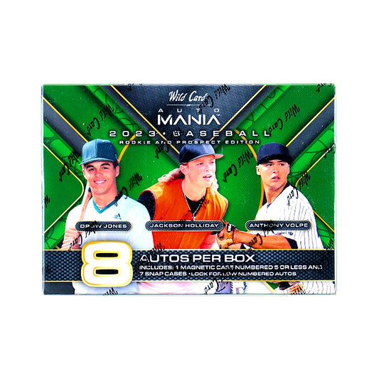 2023 Wild Card Auto Mania Rookie & Prospect Edition MLB Hobby Box
