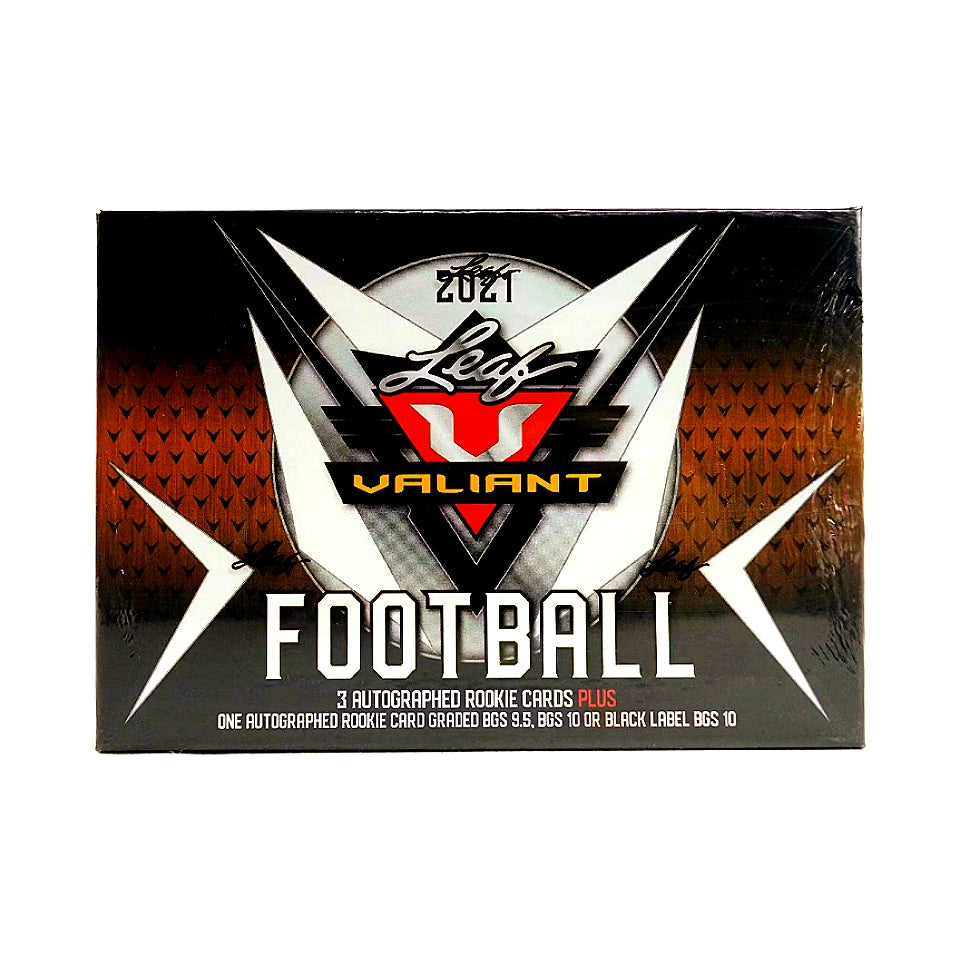 1 Box 2021 Leaf Valiant Football Hobby Hit Draft Break "4 Spots"