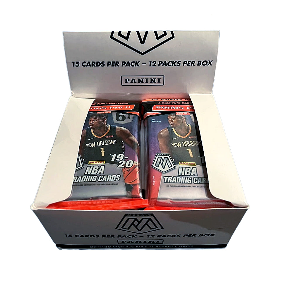 2019-20 Panini NBA Mosaic Basketball Cello Box "Pink Camo Prizms"