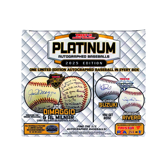 TRISTAR Hidden Treasures: Platinum Autographed Baseballs 2025 Edition Hobby Box