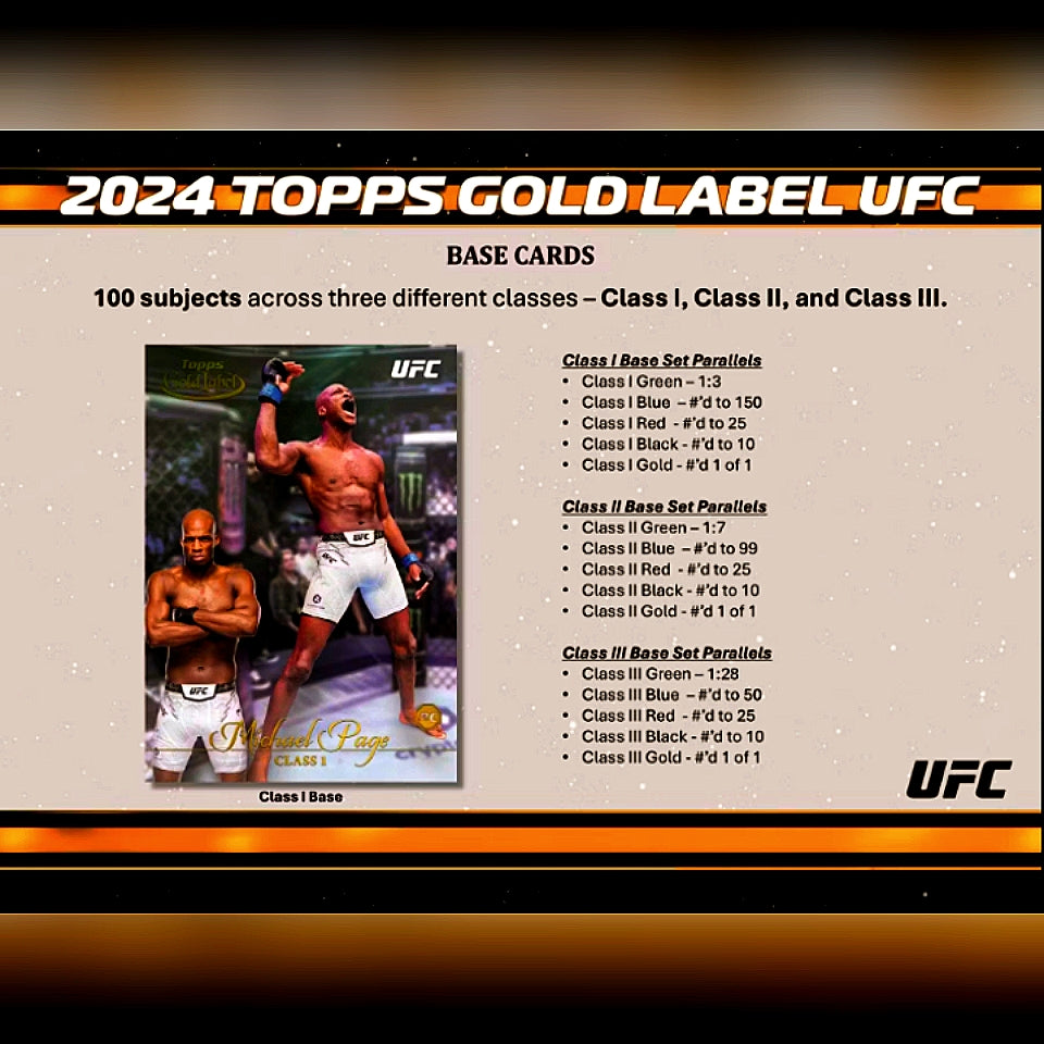 2024 Topps Gold Label UFC Hobby Box