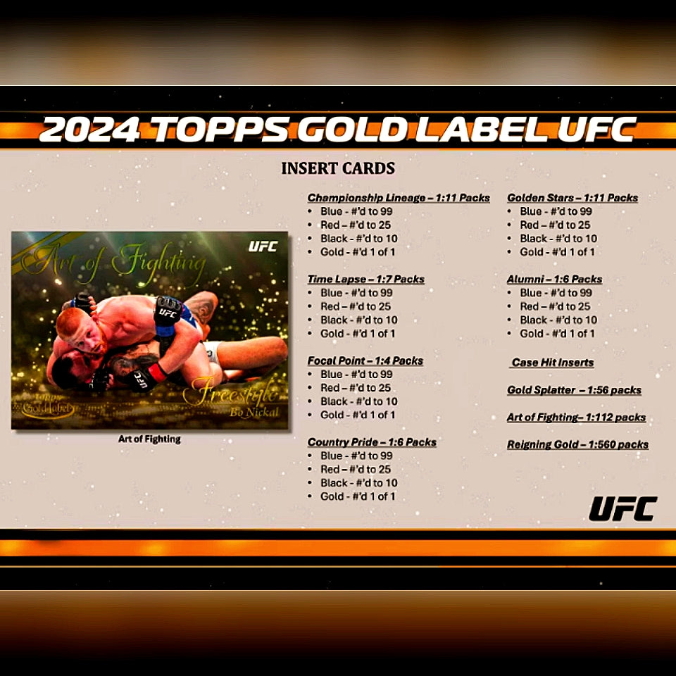 2024 Topps Gold Label UFC Hobby Box