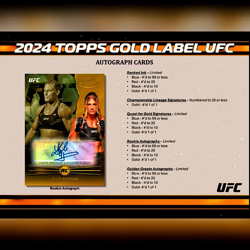 2024 Topps Gold Label UFC Hobby Box