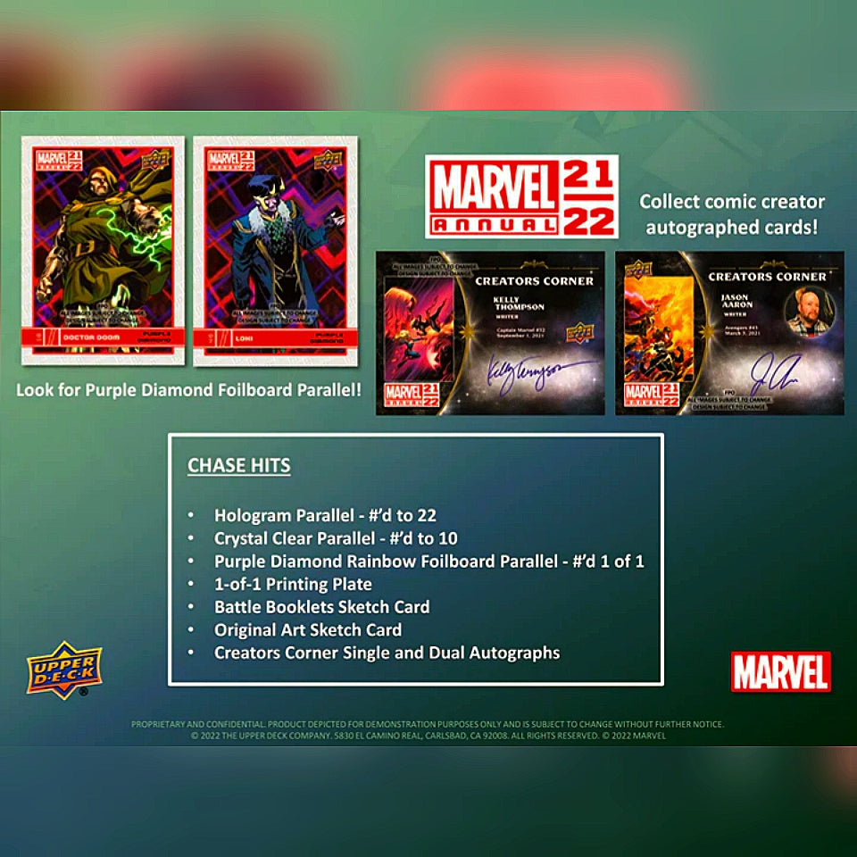 2021-22 Upper Deck Marvel Annual Hobby Box