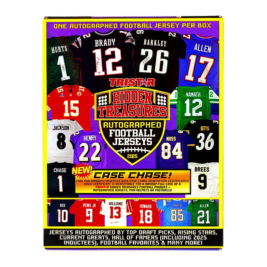 TRISTAR Hidden Treasures: Autographed Football Jerseys 2025 Edition Hobby Box