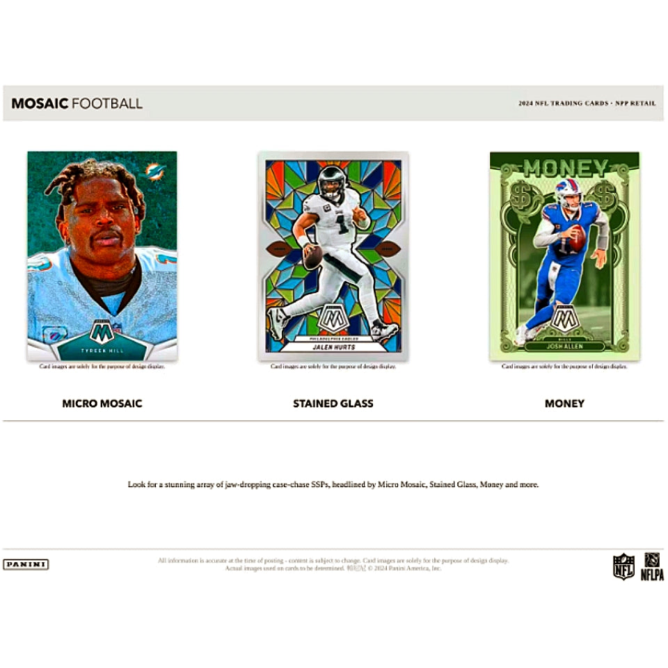 2024 Panini Mosaic Football Jumbo Value Fat Pack Cello Box