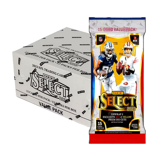 2023 Panini Select Football Jumbo Value Fat Pack Cello Box