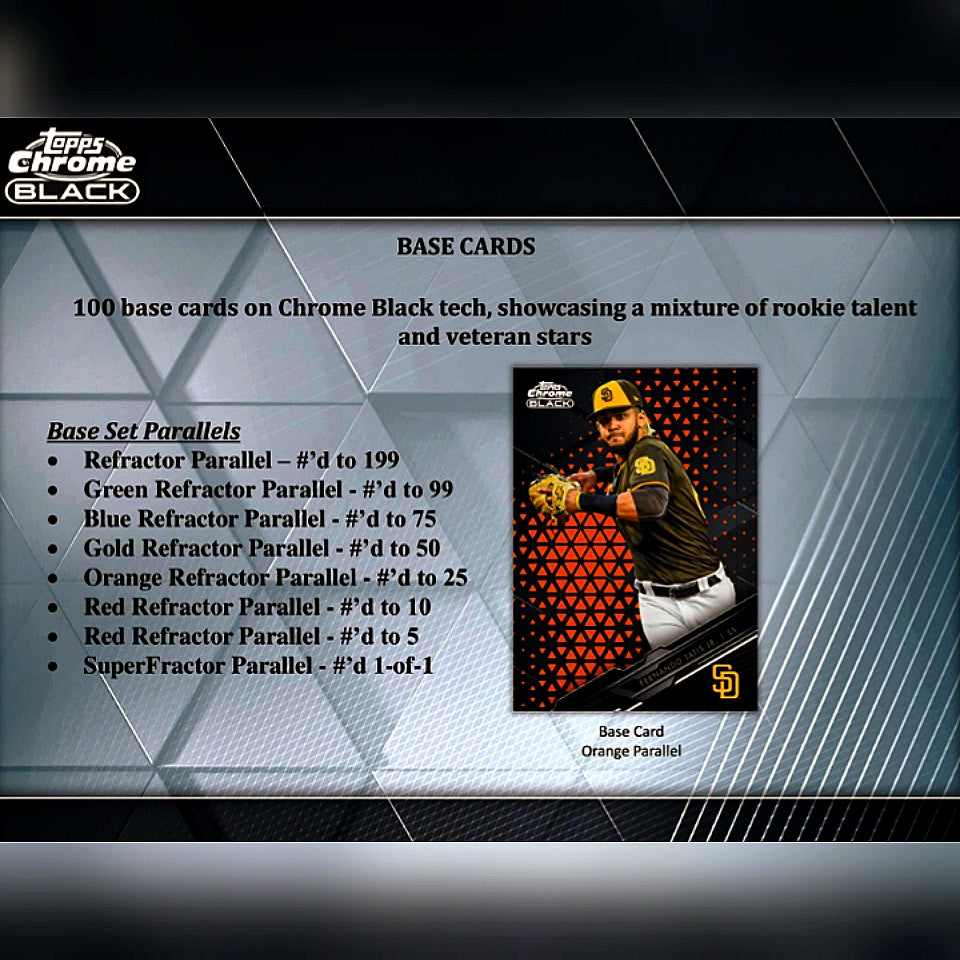 2020 Topps Chrome Black Baseball Hobby Box