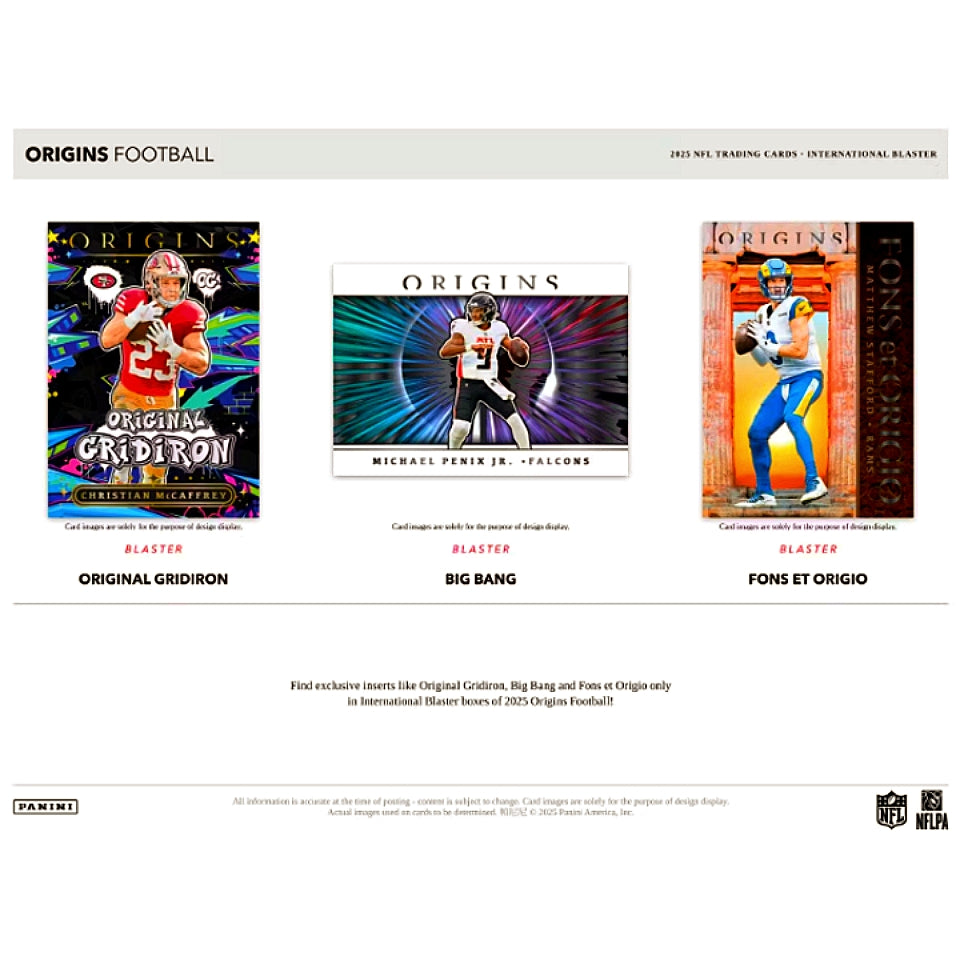 2025 Panini Origins Football International Blaster Box