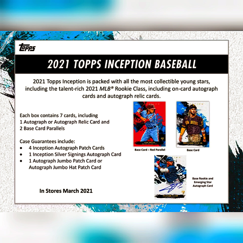 2021 Topps Inception Baseball Hobby Box