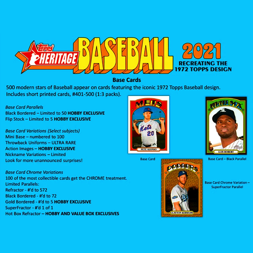 2021 Topps Heritage Baseball Hobby Box