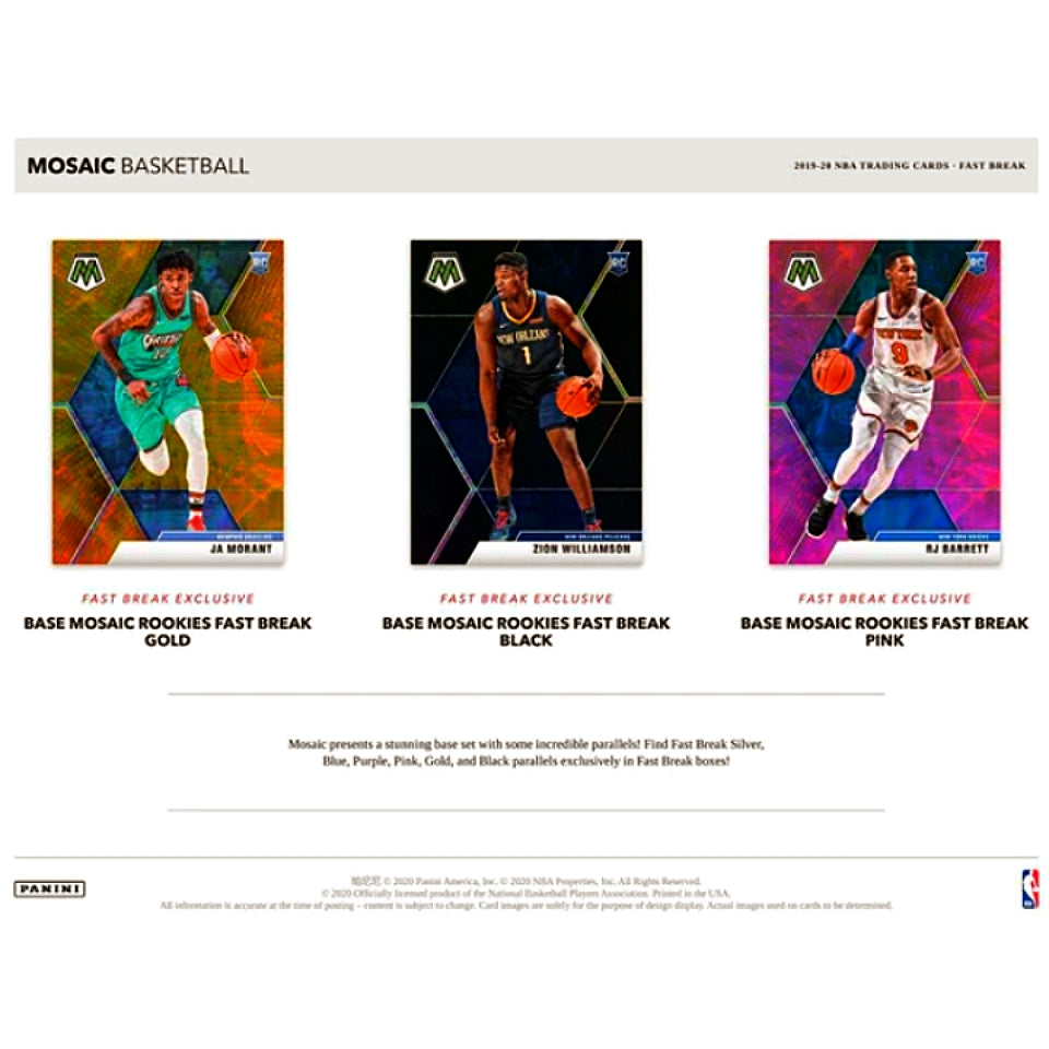 2019-20 Panini Mosaic Basketball Fast Break Box
