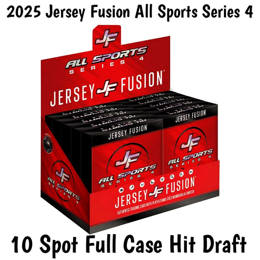 10 Box 2025 Jersey Fusion All Sports Series 4 Full Master Case Hit Draft Break "10 Spots"