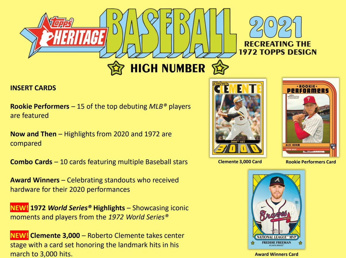 2021 Topps MLB Heritage Baseball Hobby Box High Number