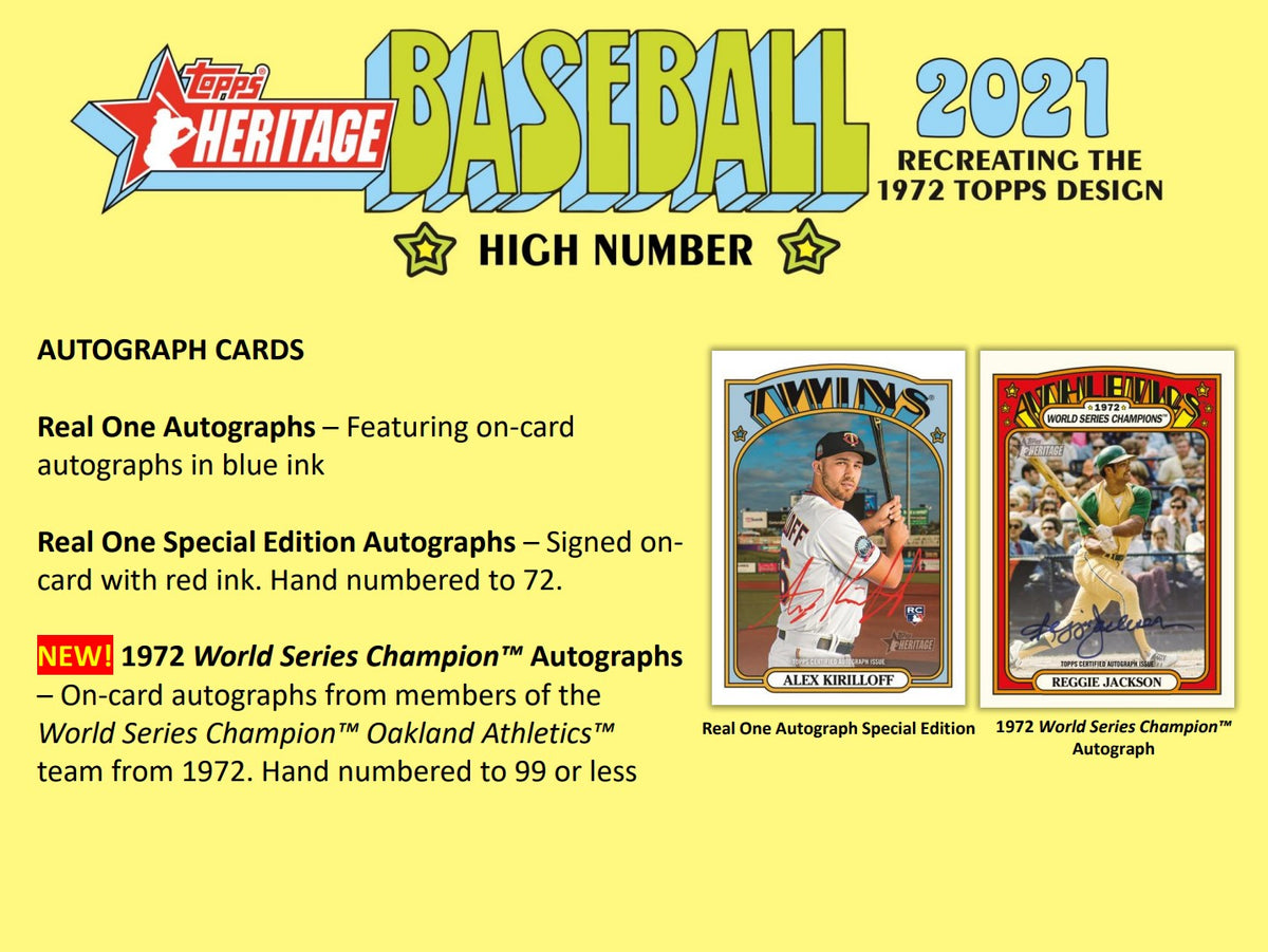 2021 Topps MLB Heritage Baseball Hobby Box High Number