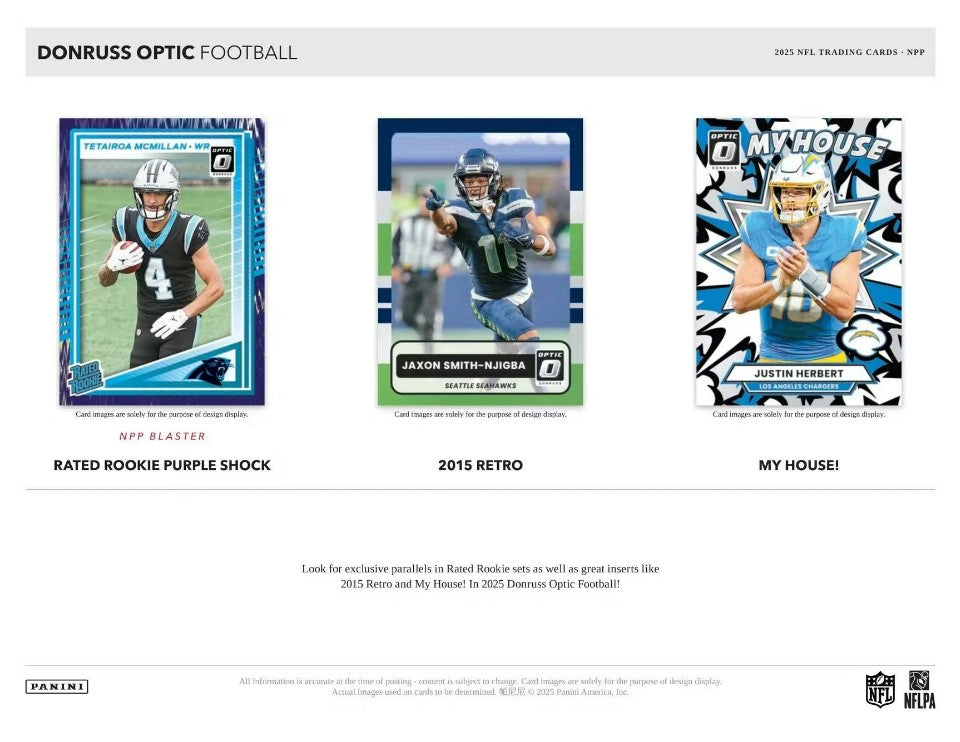 2025 Panini Donruss Optic NFL Trading Card Mega Box
