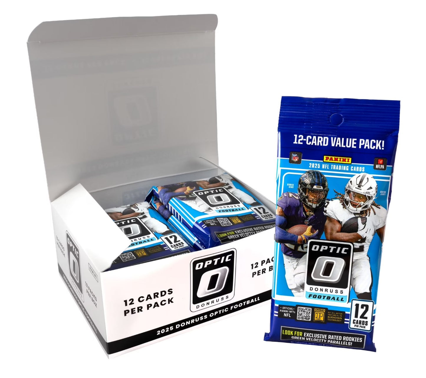2025 Panini Donruss Optic Football Fat Pack Cello Box