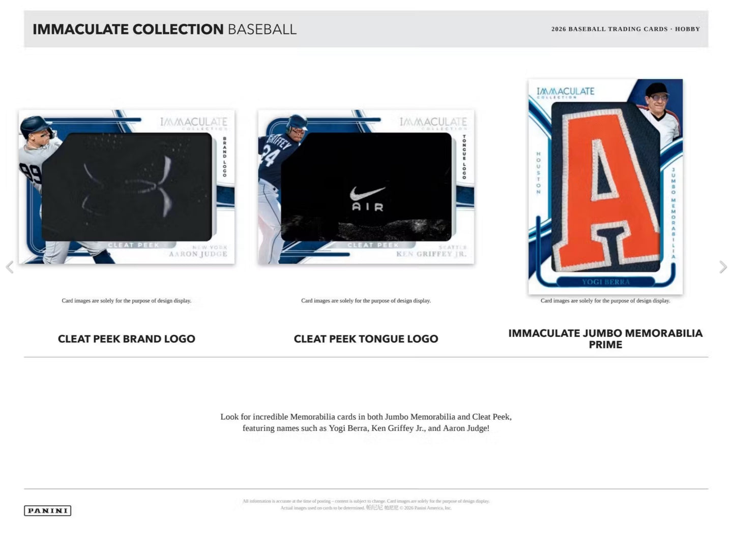2026 Panini Immaculate MLB Baseball Hobby Box