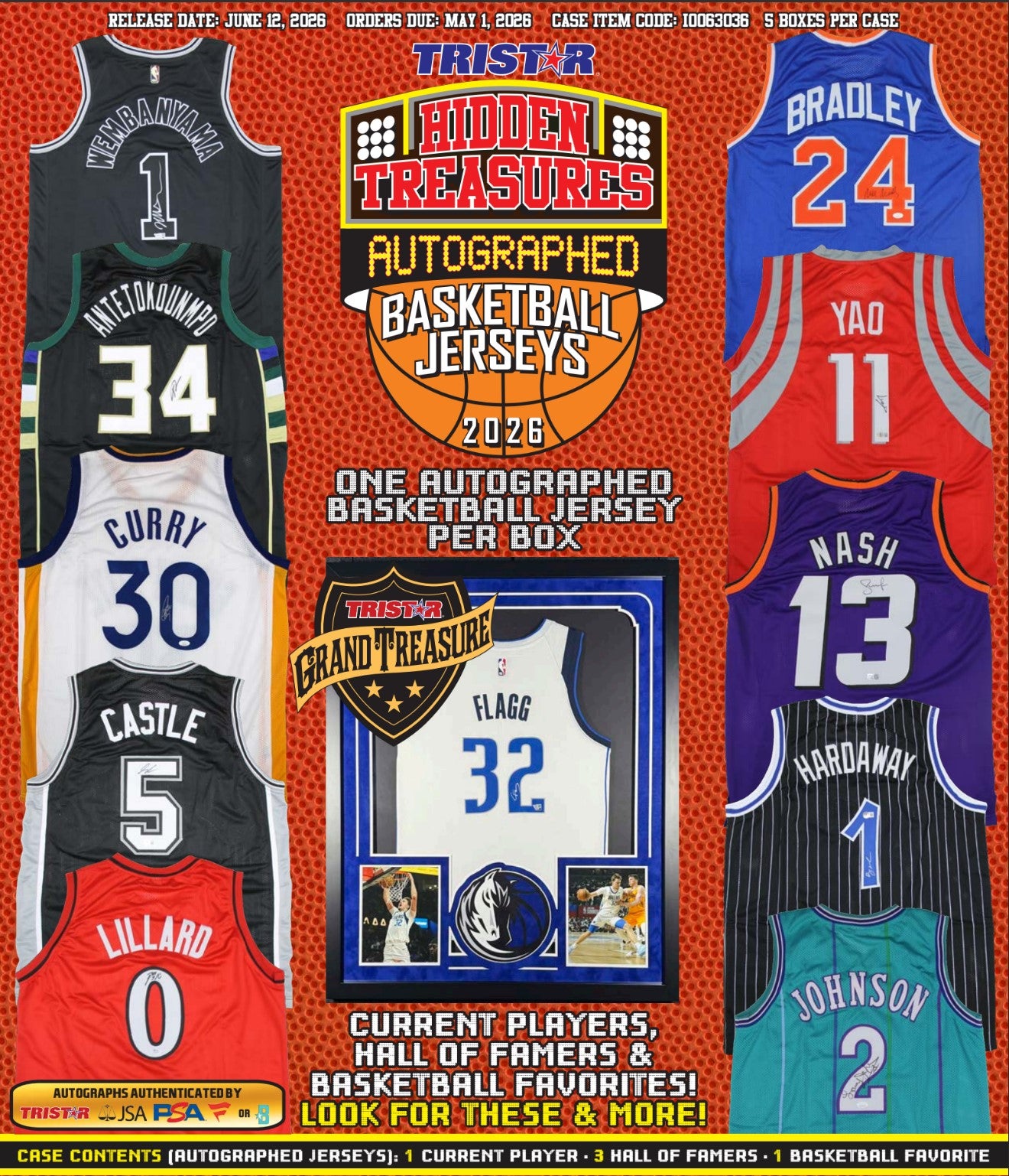 TRISTAR Hidden Treasures: Autographed Basketball Jerseys 2026 Edition Hobby Box