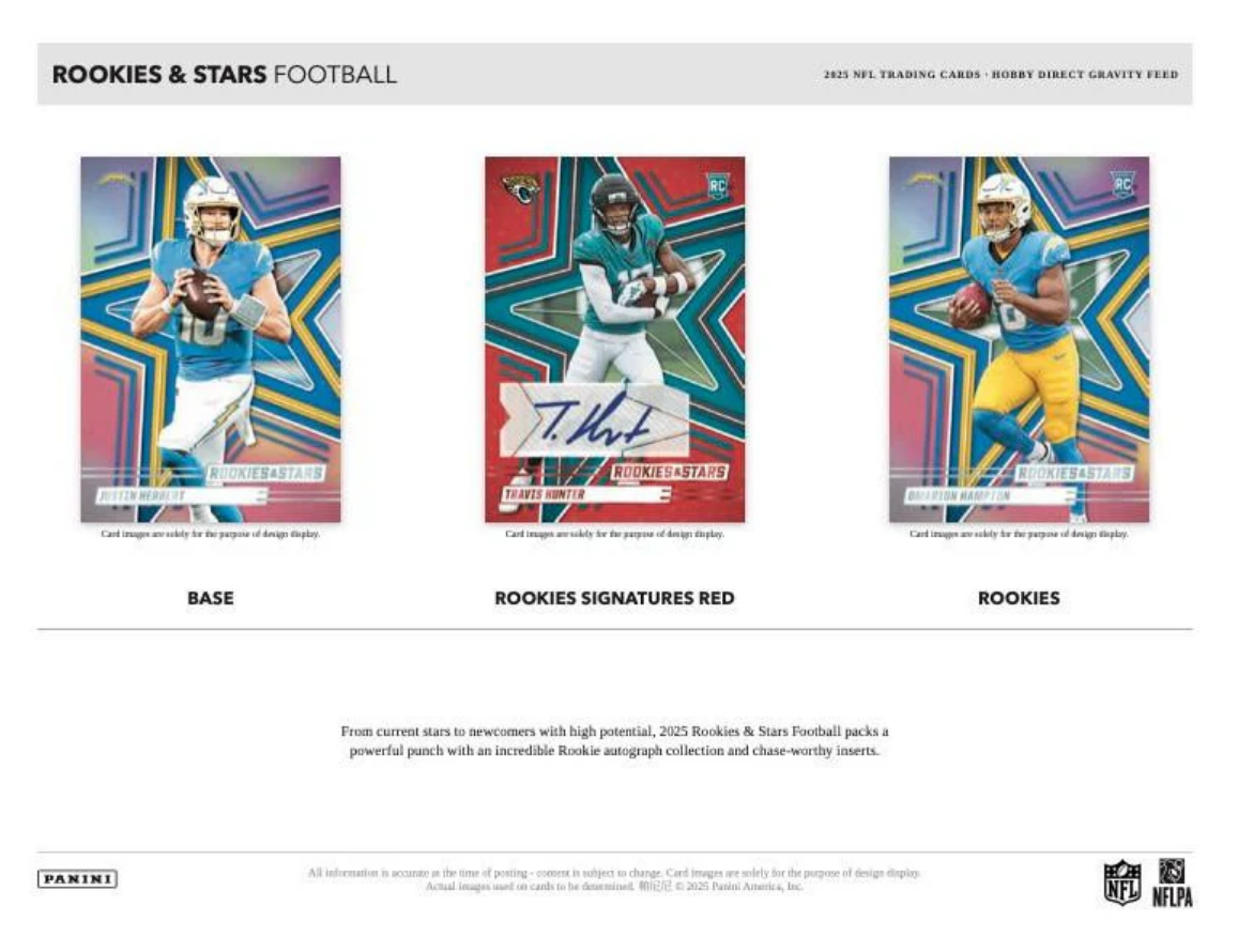 2025 NFL Rookies & Stars Football -Gravity Feed