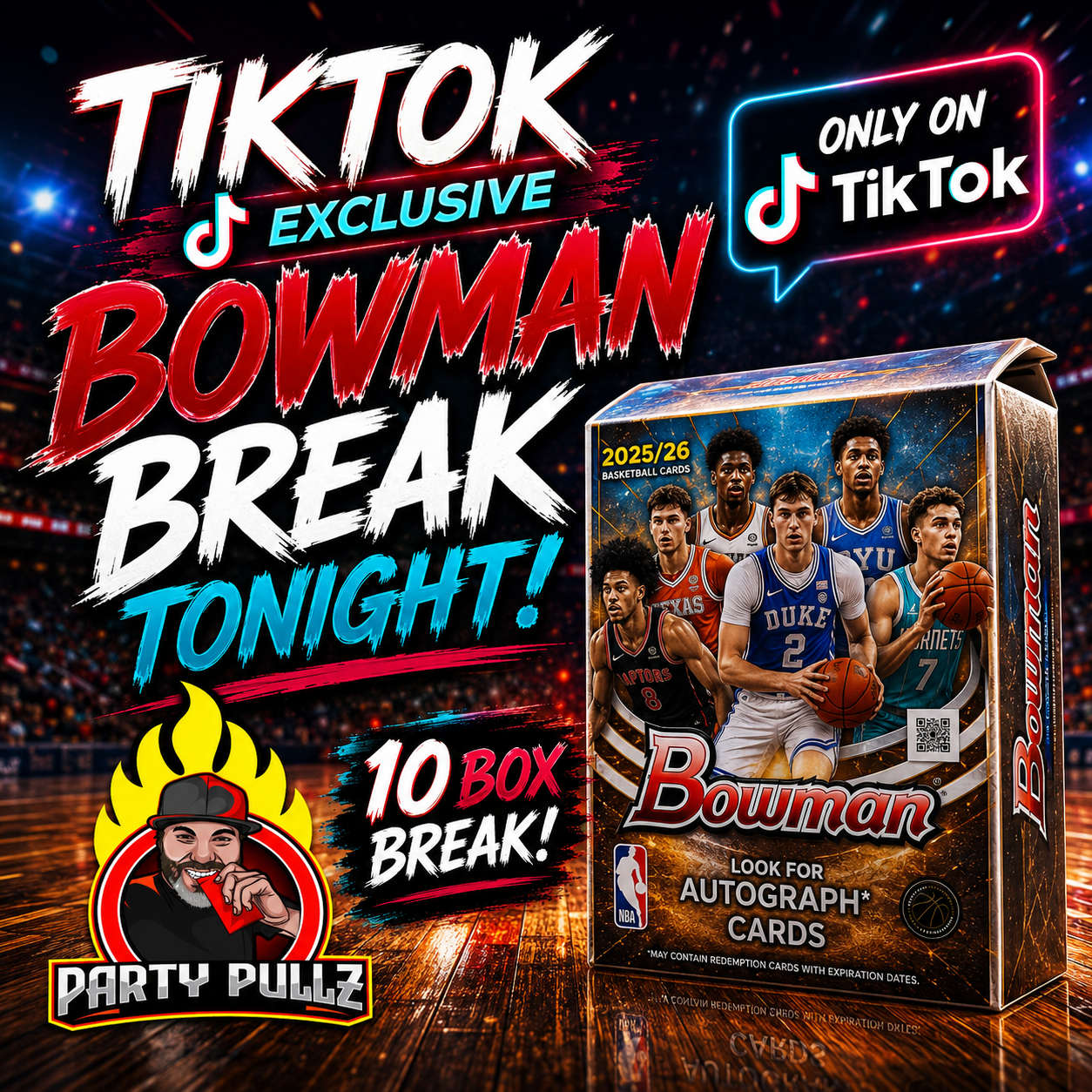 10 x Boxes 2025-26 Bowman Basketball Blaster Break PYT (Pick Your Team) 7-10-2026