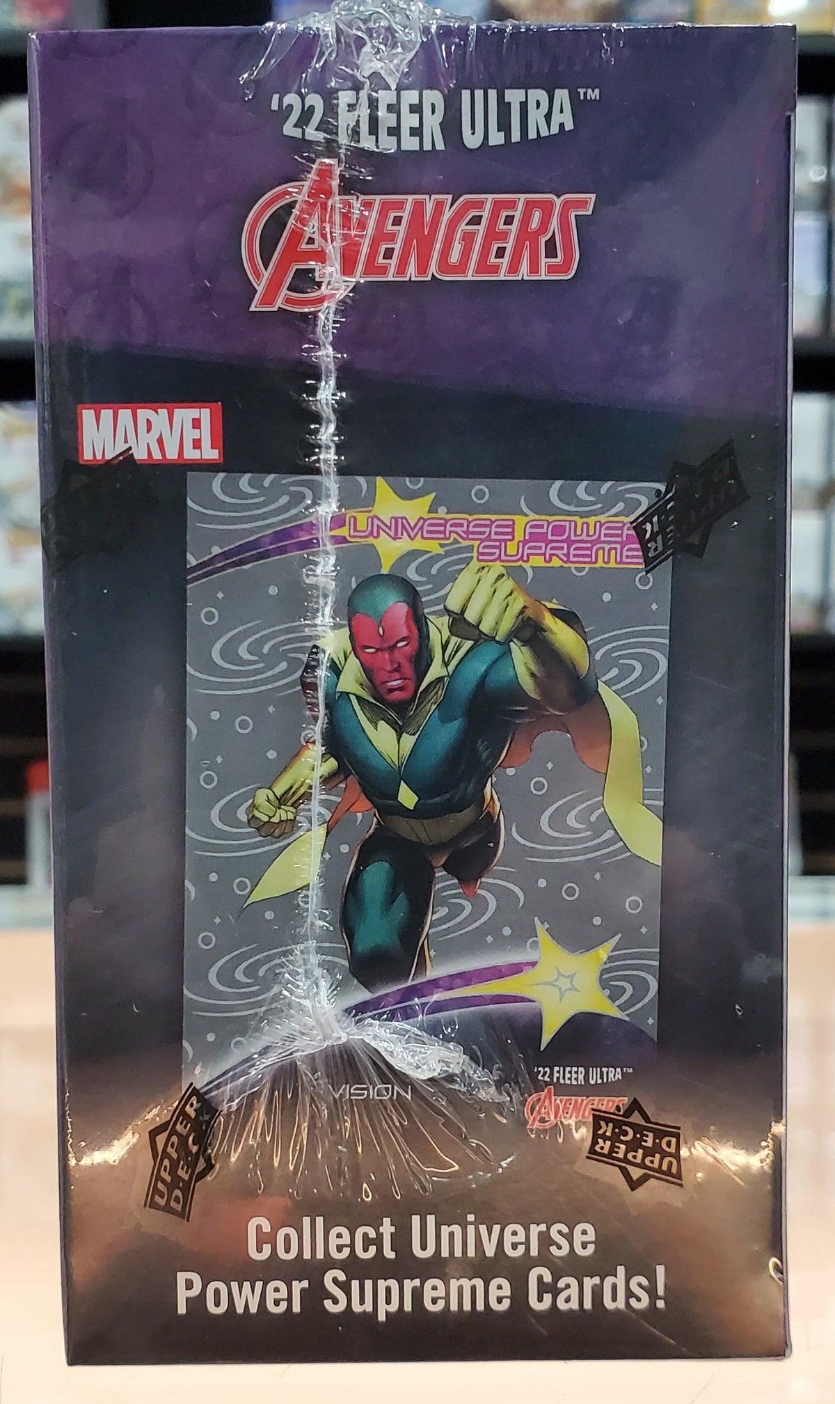 2022 Upper Deck Fleer Ultra Avengers Blaster Box - sealed box side panel
