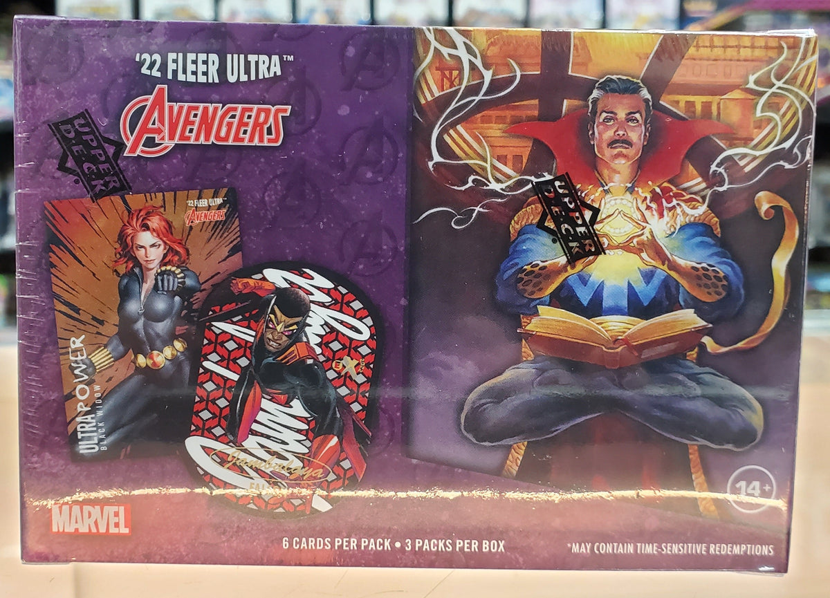 2022 Upper Deck Fleer Ultra Avengers Blaster Box - sealed box display panel